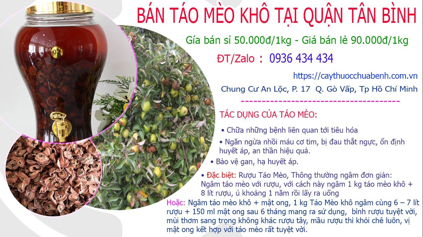 Bán Táo Mèo khô ngâm rượu uy tín tại Quận Tân Bình giá từ 50k
