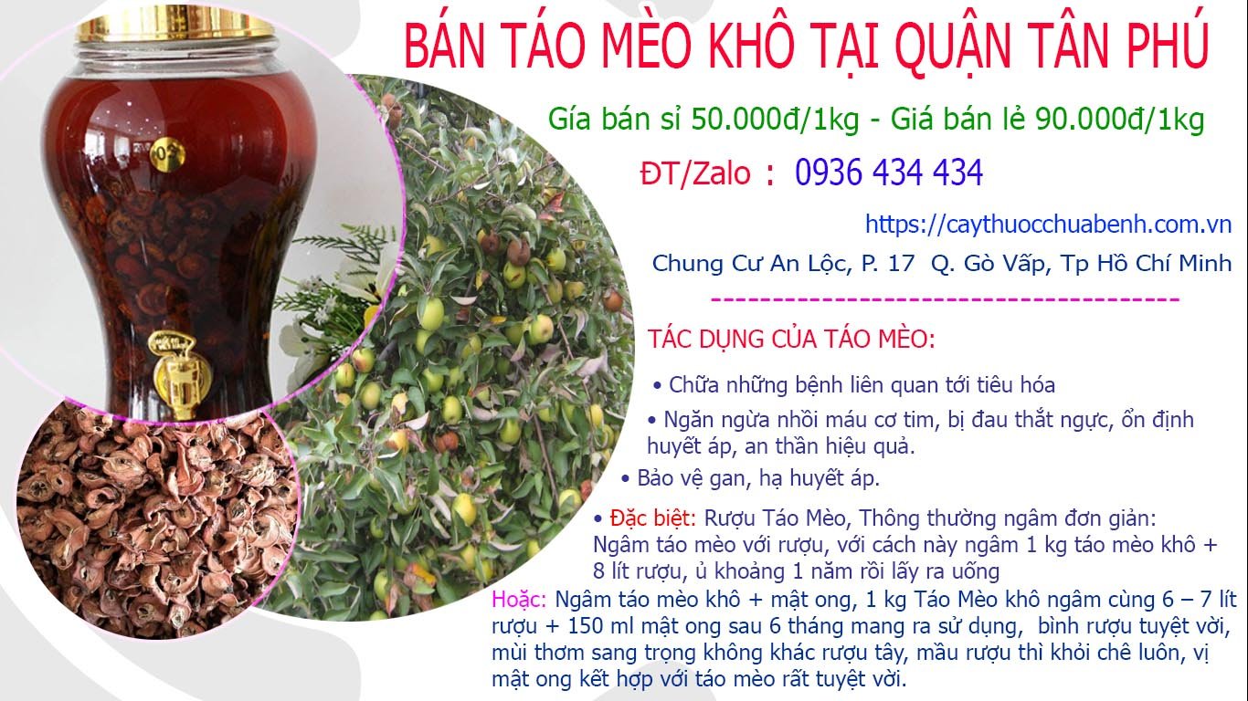 Bán Táo Mèo khô ngâm rượu uy tín tại Quận Tân Phú giá từ 50k